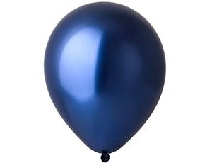 Шар с гелием темно-синий, хром 25 см