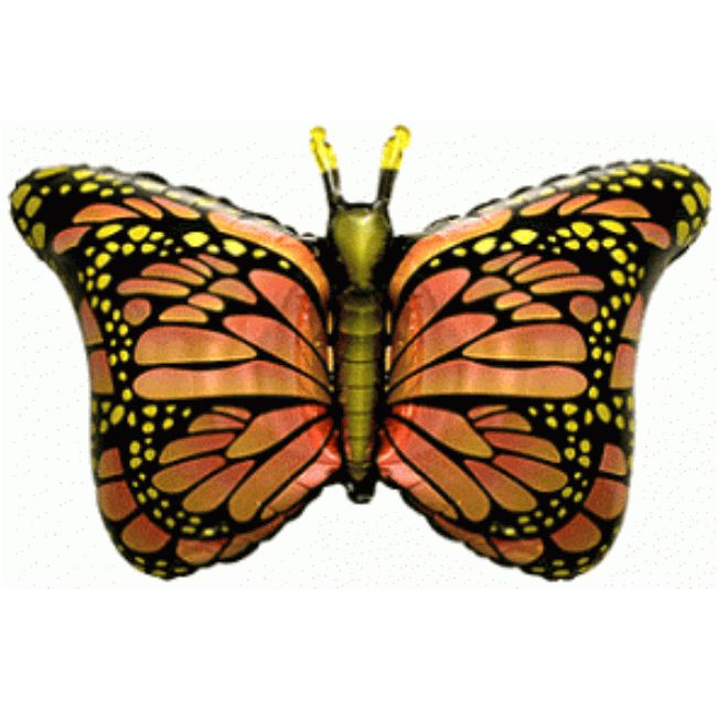 Шар (38''/97 см) Фигура, Бабочка-монарх, Оранжевый