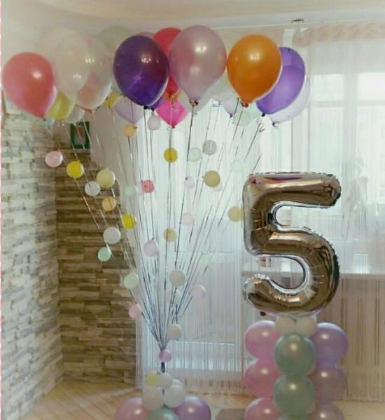 Гелиевые шары на день рождение на 5 лет