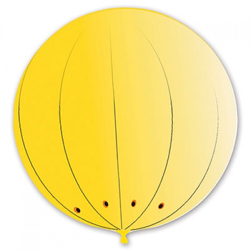 Воздушный виниловый шар желтый 2,9 метра