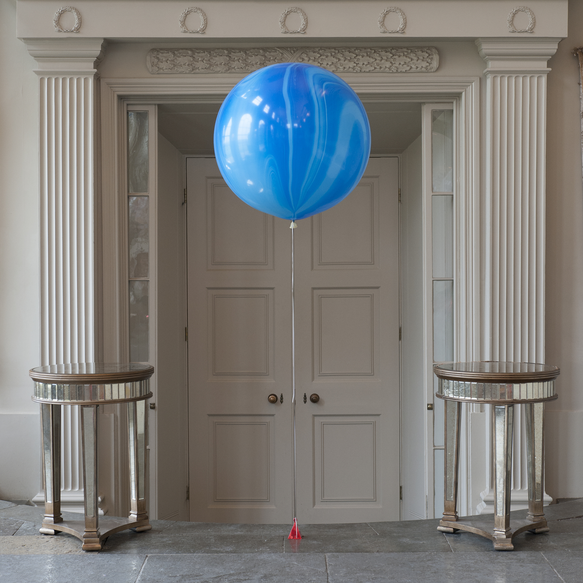 Большой воздушный шар 90 см агат "Синий"