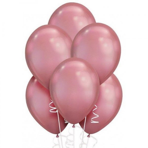 Гелиевые шары Розовый Хром